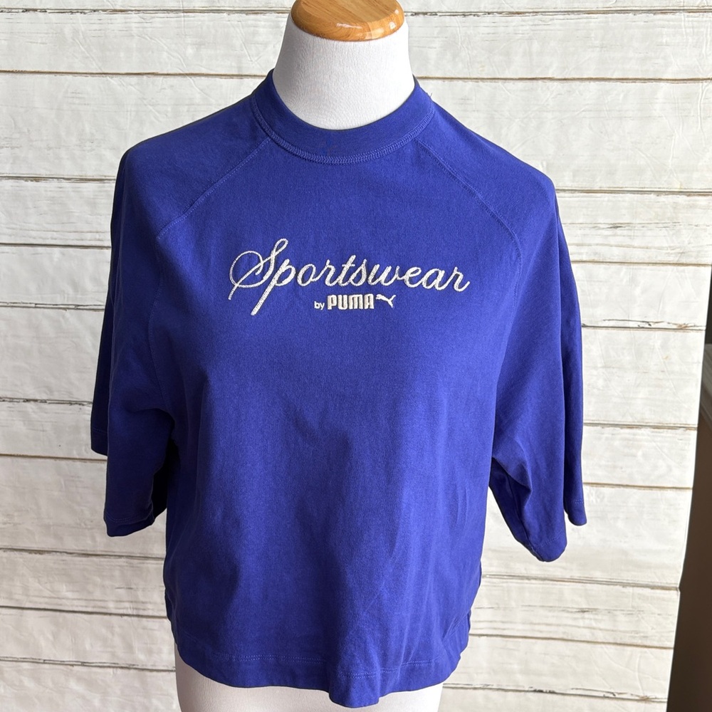 Puma Purple Short Sleeve Crewneck T shirt